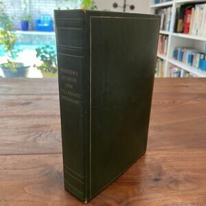 Websters Seventh New Collegiate Dictionary 1972 Finger Index